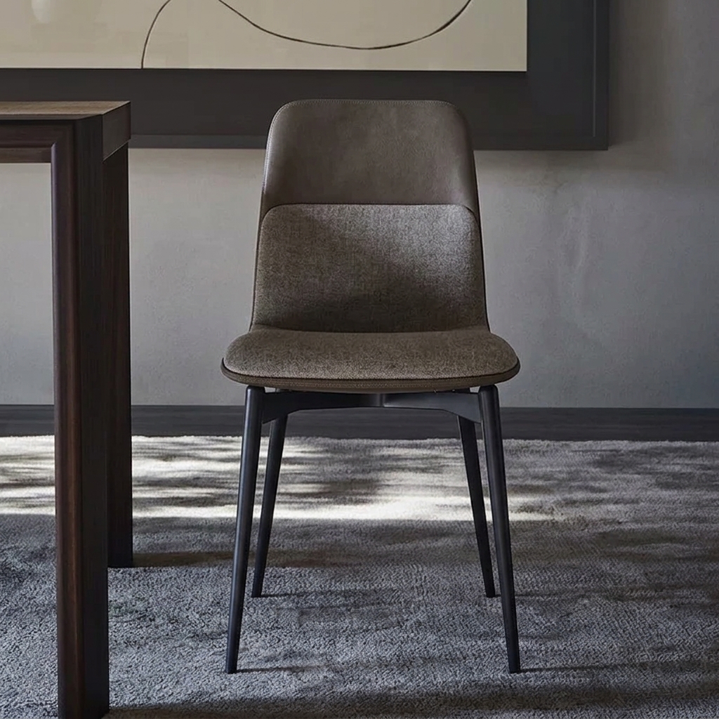 Armless Leather Dining Chair