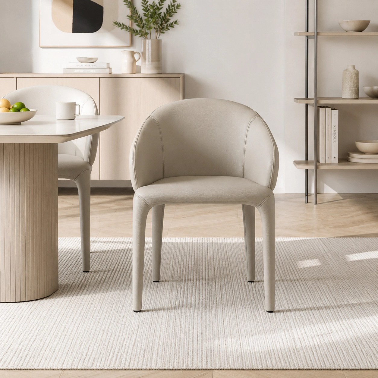 Leather Arm Dining Chair