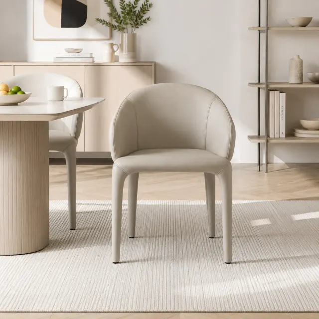 Leather Arm Dining Chair