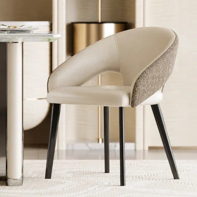 Modern Leather Dining Armchair