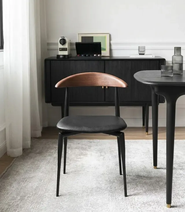 Retro Faux Leather Dining Chair