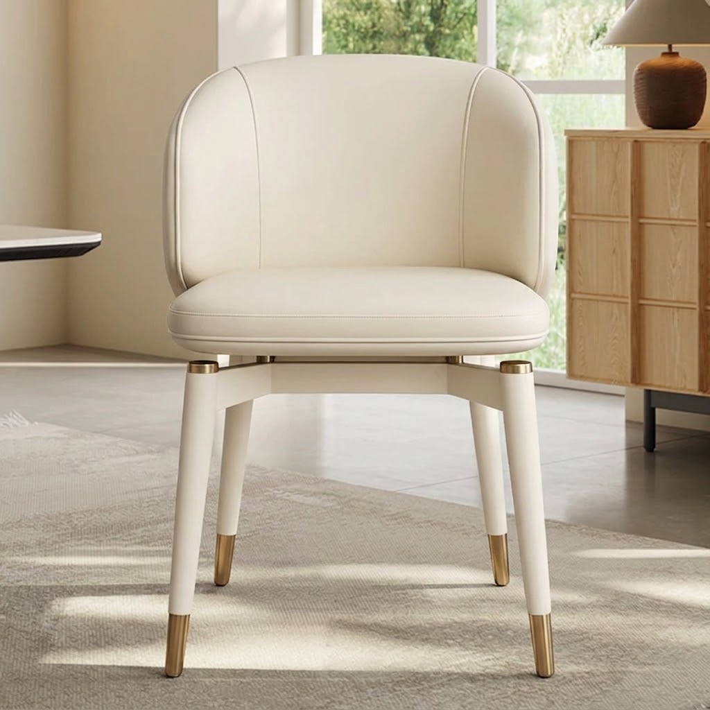 Leather High-Back Dining Chair