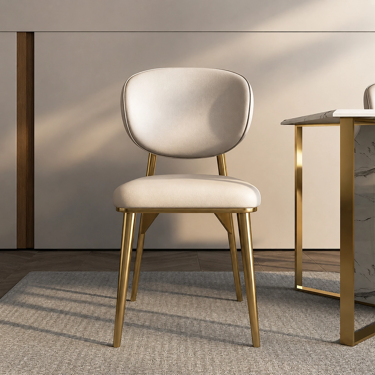 Minimalist Leather Dining Chair