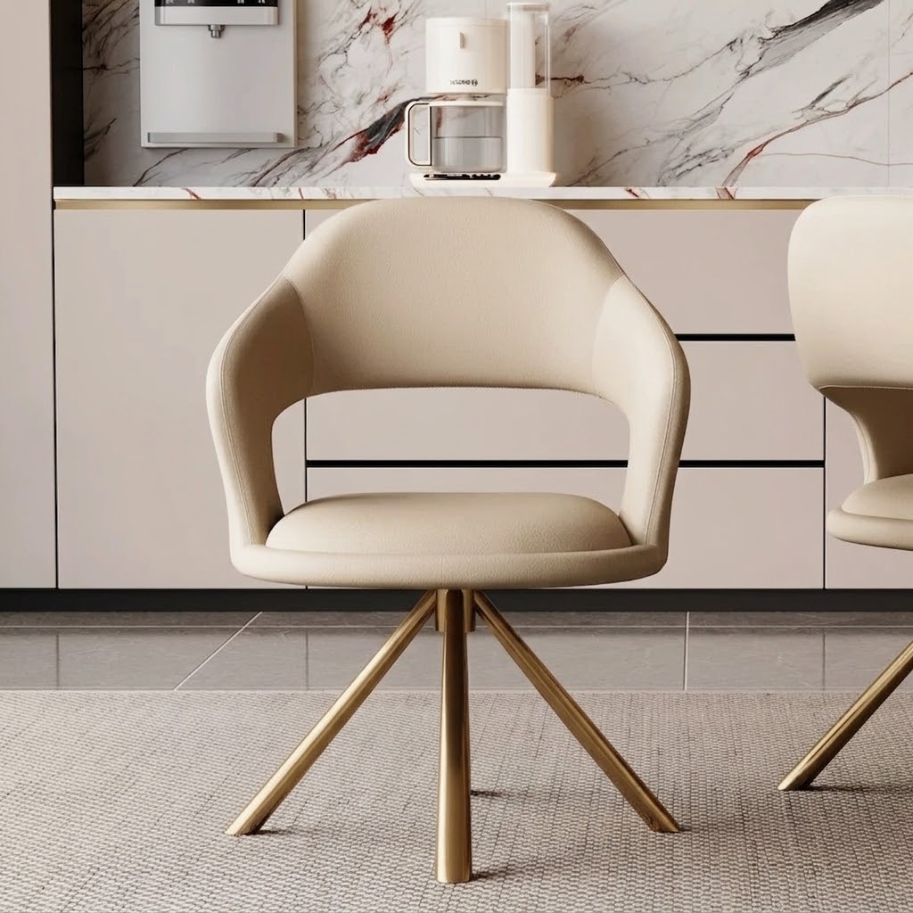 Upholstered Metal Dining Chair