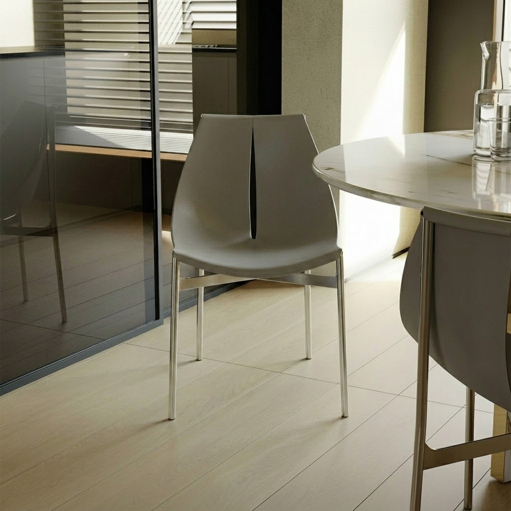 Stainless Steel Saddle Leather Chair