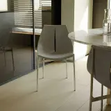 Stainless Steel Saddle Leather Chair
