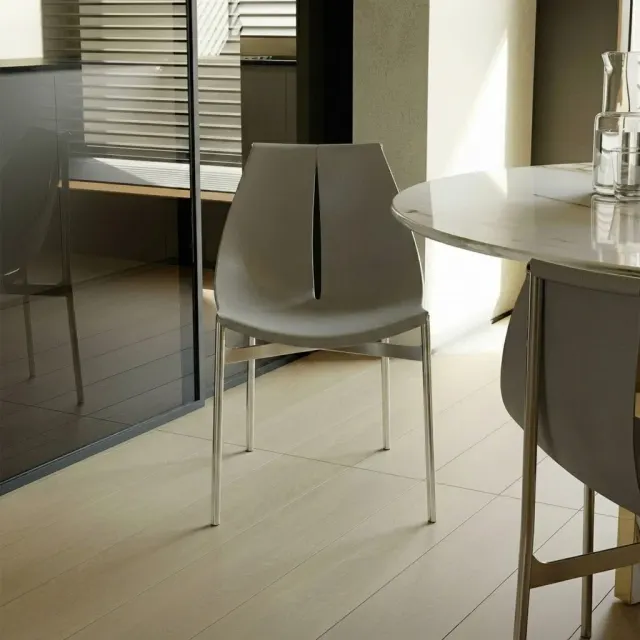 Stainless Steel Saddle Leather Chair