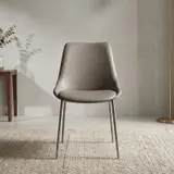 Armless Leather Upholstered Dining Chair