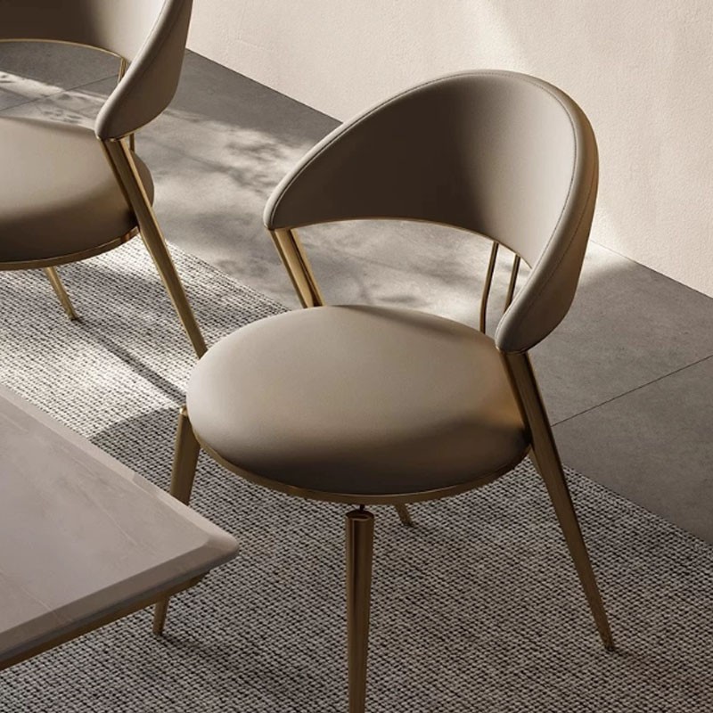 Armless Leather Dining Chair