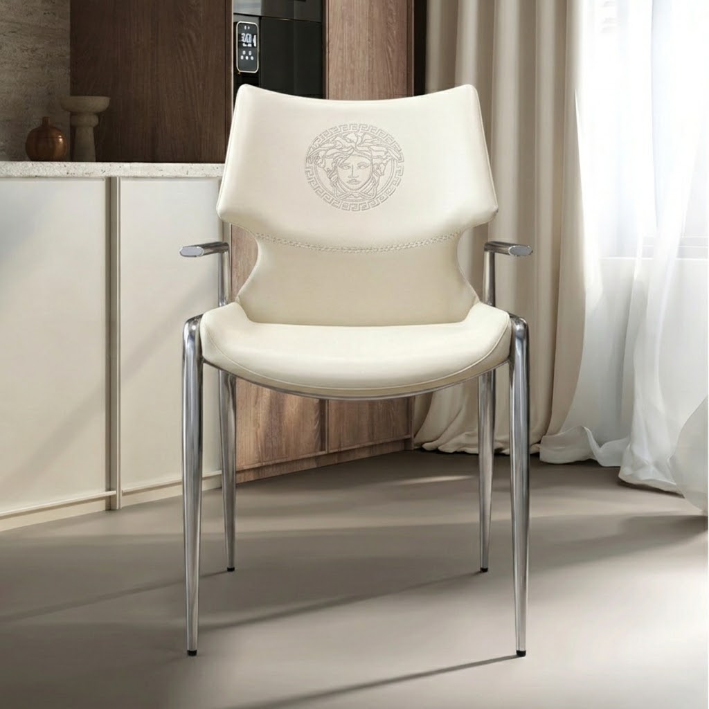 Saddle Leather Arm Dining Chair