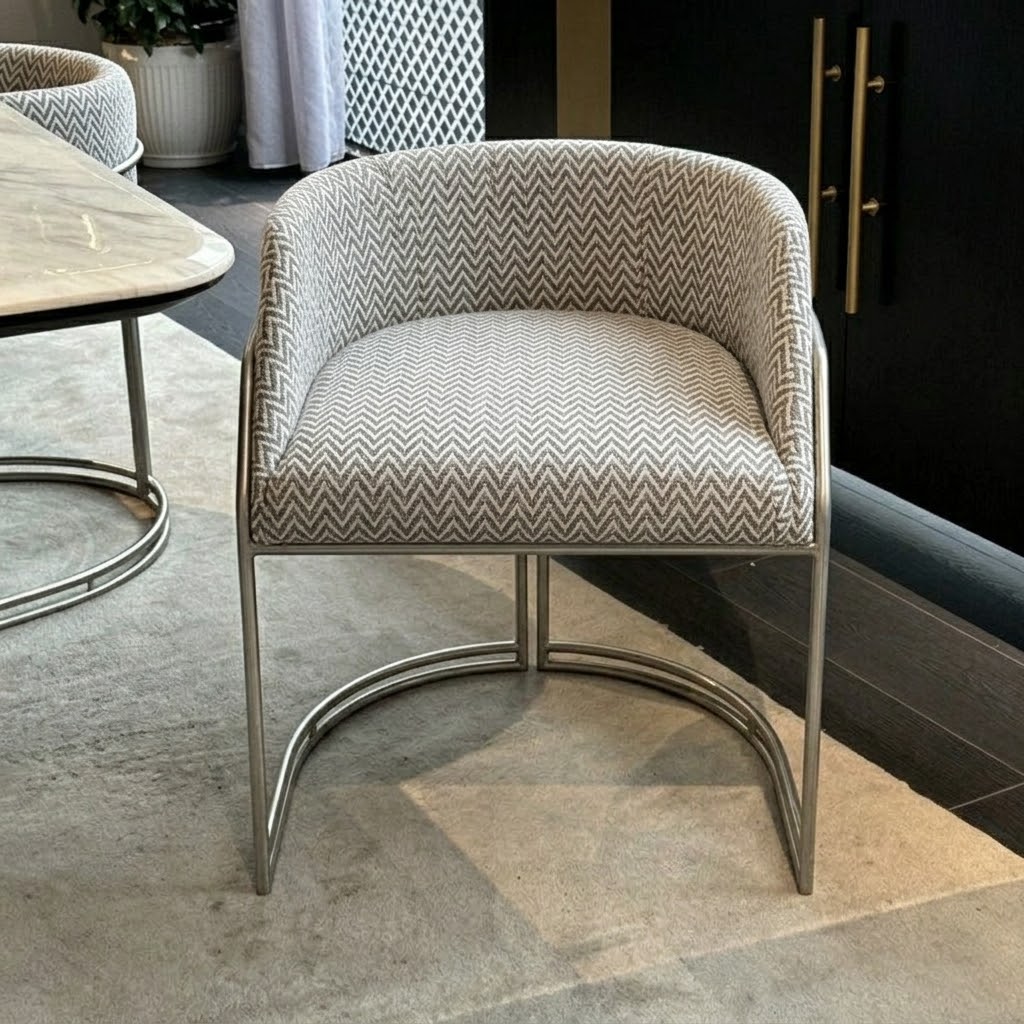 Upholstered Metal Dining Chair