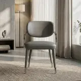 Leather & Metal Dining Chair