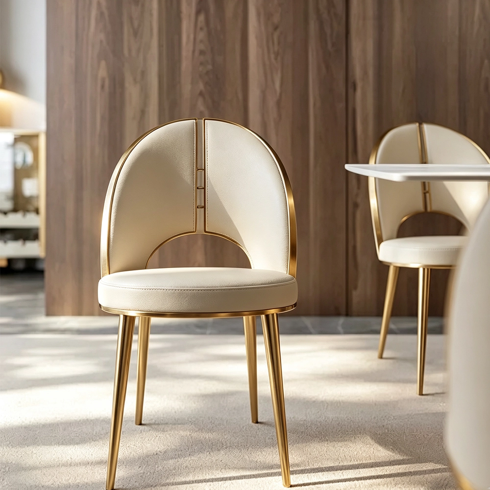 Stainless Steel Leather Dining Chair