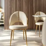 Stainless Steel Leather Dining Chair