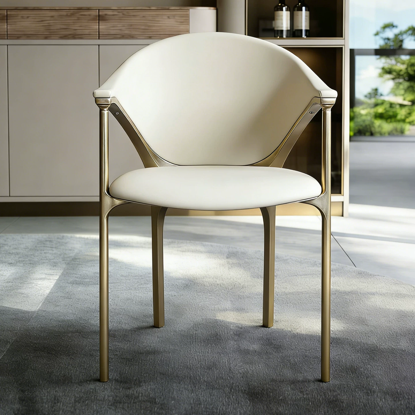Leather Arm Dining Chair