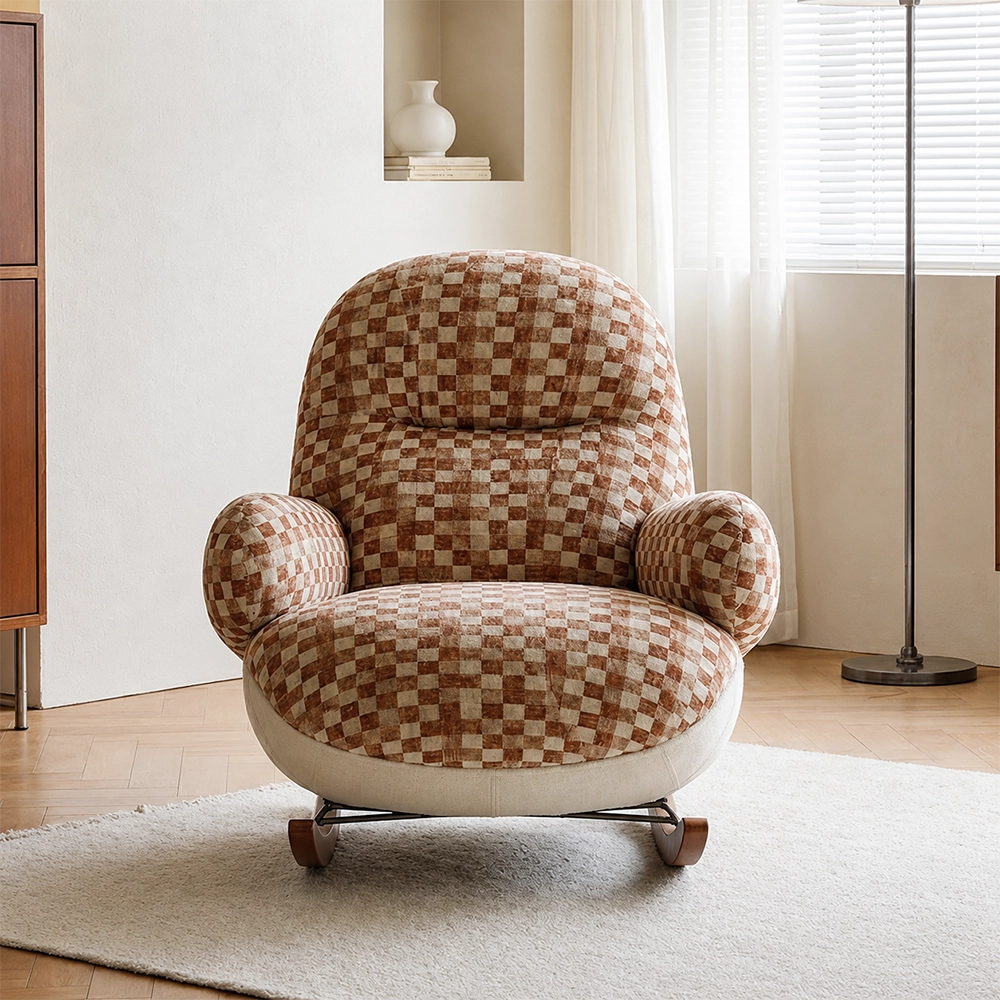 Checkerboard Tweed Lounge Chair