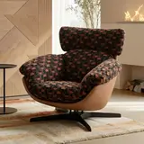 Jacquard Fabric Swivel Lounge Chair
