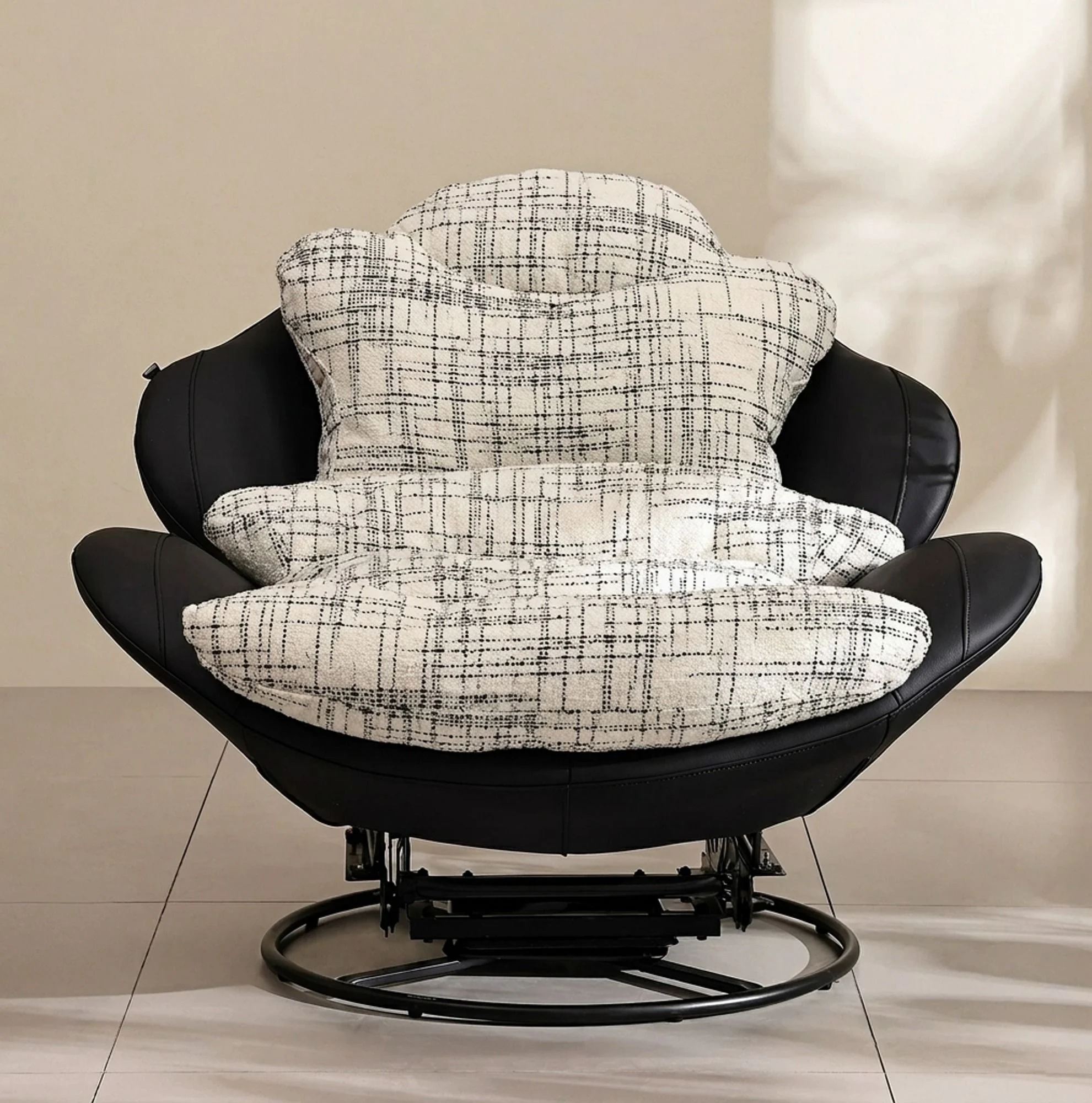 Italian Swivel Rocking Lounge Chair