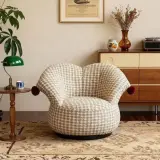Upholstered Swivel Lounge Chair