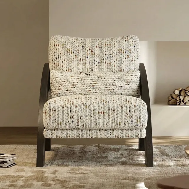 Curved Ash Wood Lounge Chair
