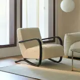 French Retro Boucle Accent Chair