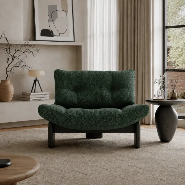 Boucle Low-Profile Lounge Chair