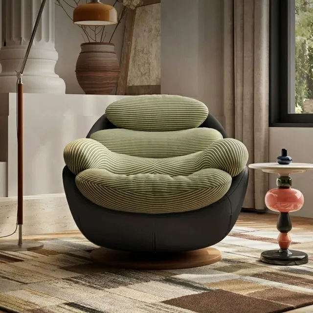 Italian Swivel Lounge Chair