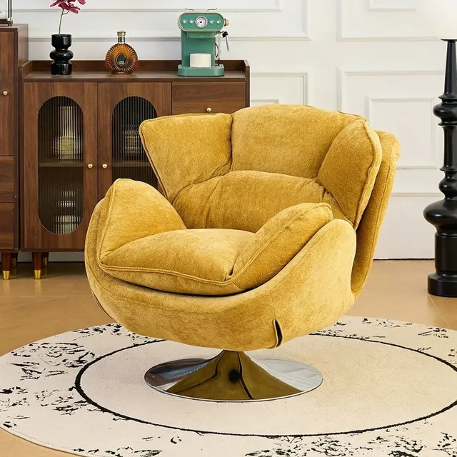 Curved Swivel Lounge Chair