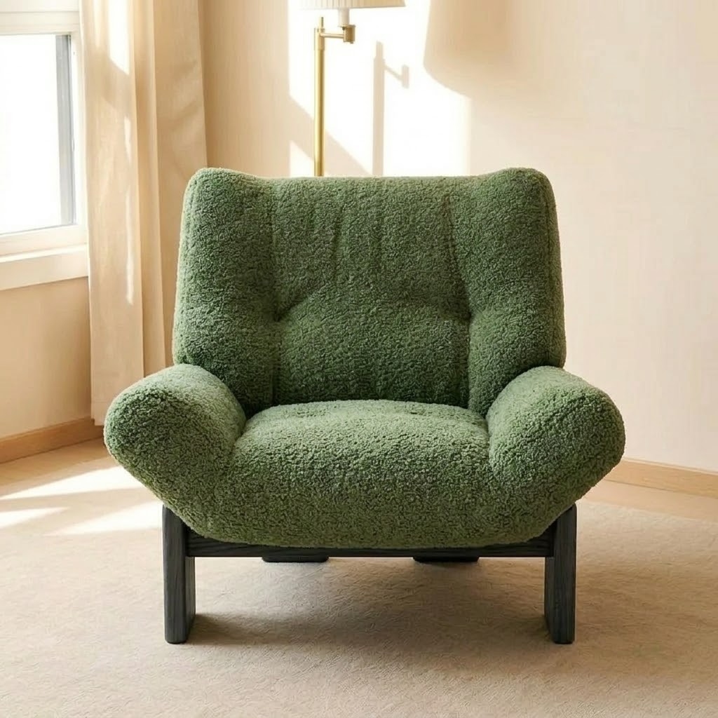 Rounded Lambswool Sofa Chair