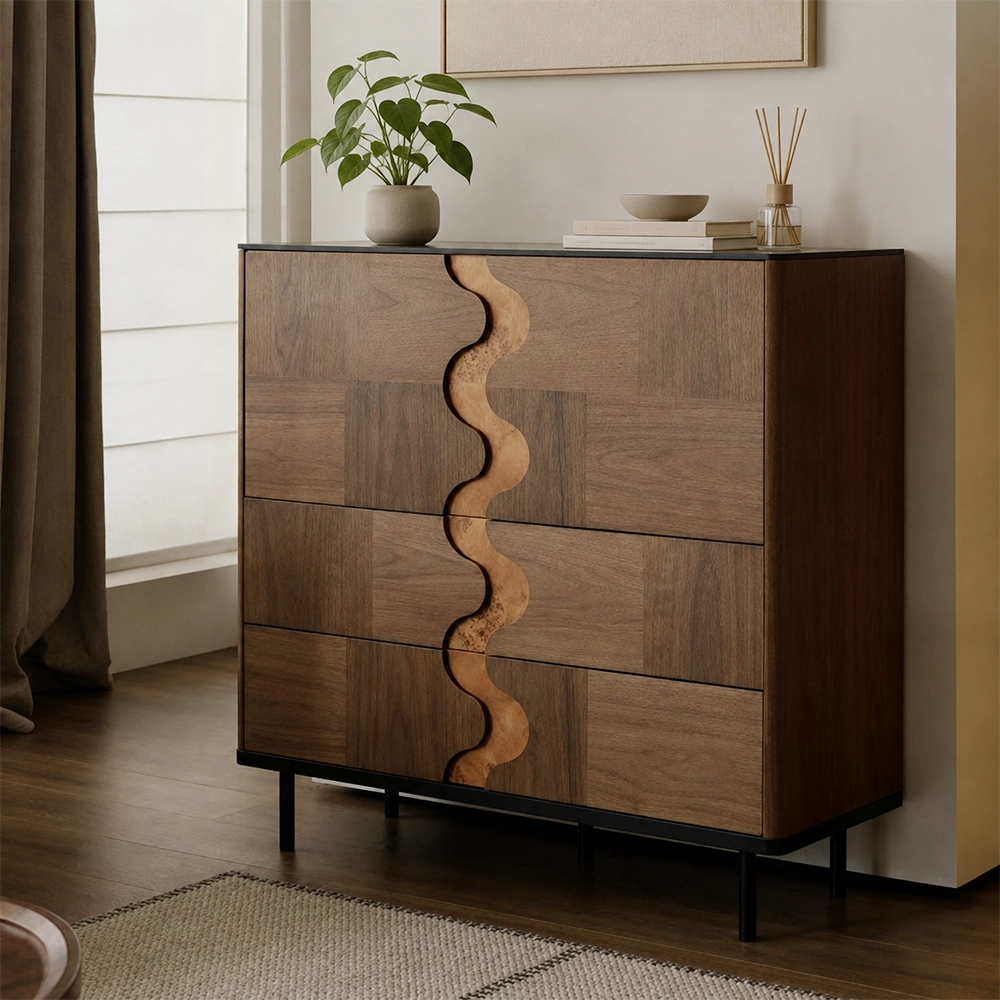 Solid Wood Marquetry Sideboard