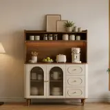 French Style Arched Glass Sideboard