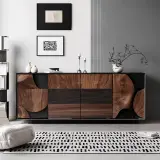 Geometric Wabi-Sabi Storage Cabinet