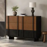 Mid-Century Rubberwood Storage Cabinet