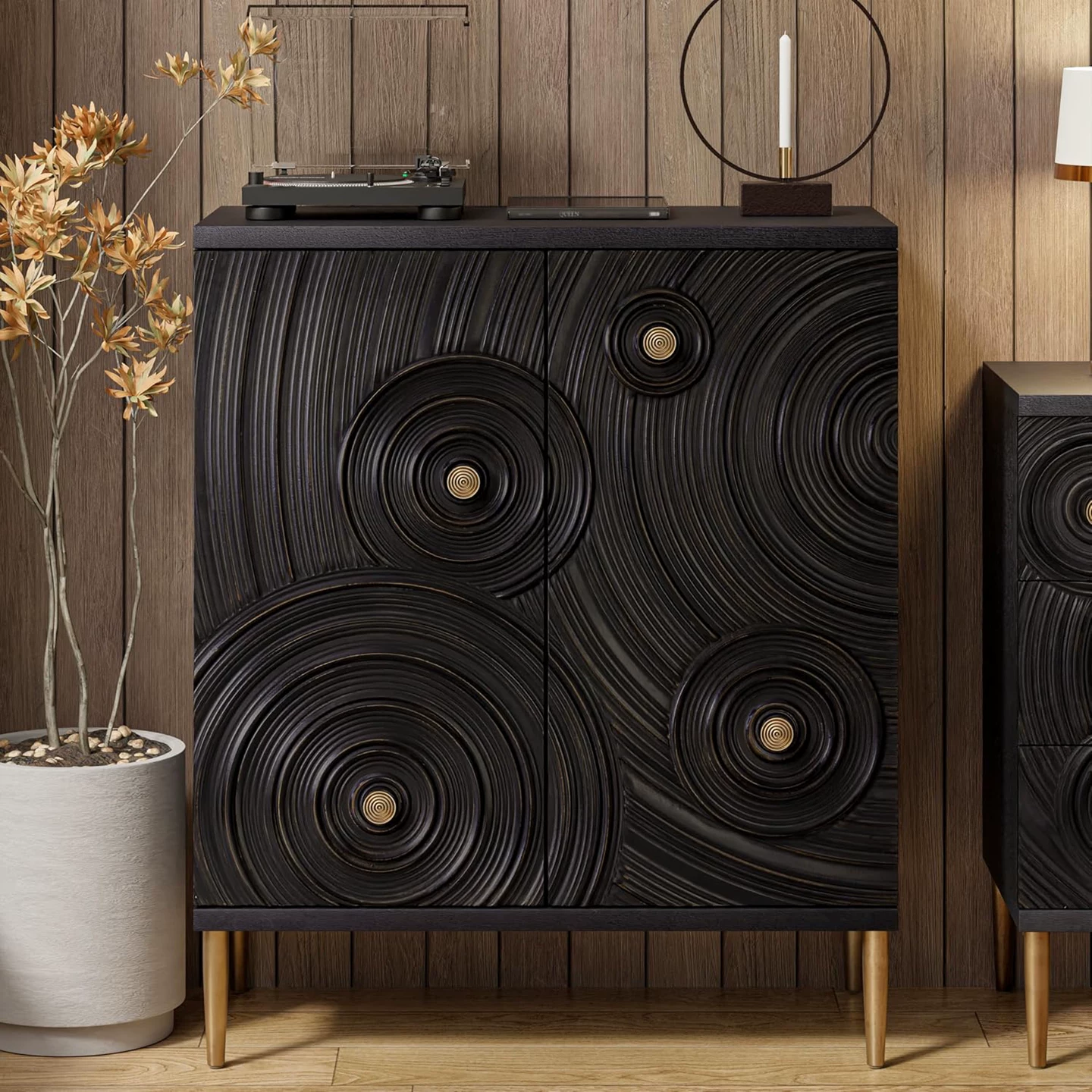 Carved Solid Wood Console