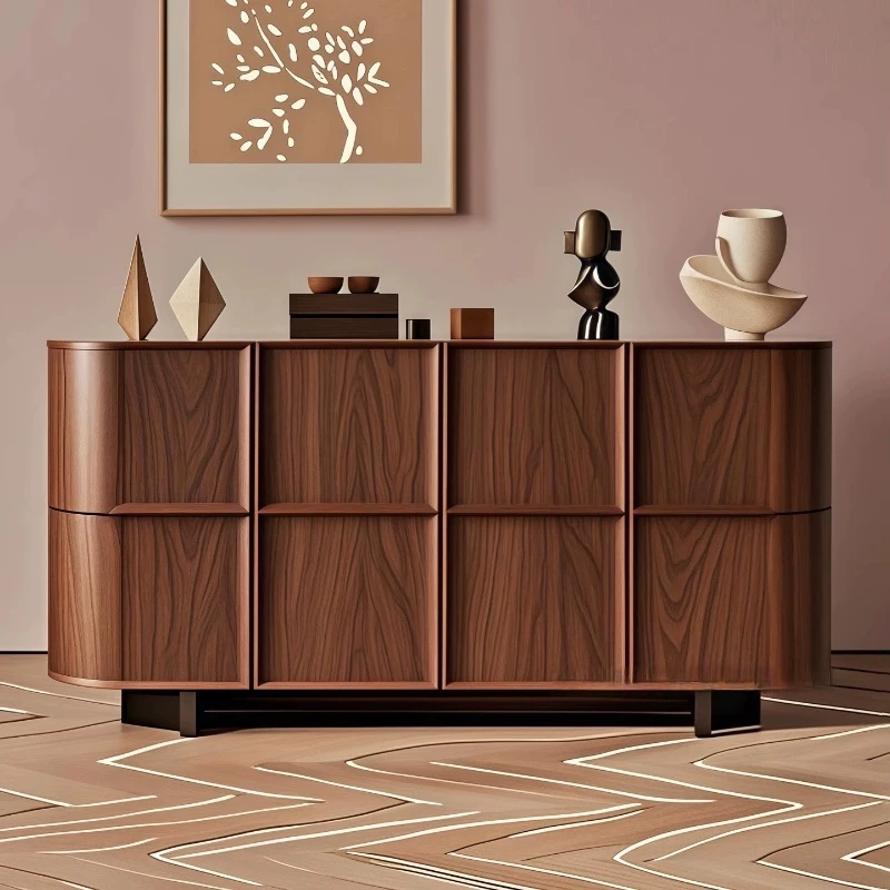 Minimalist Walnut Lacquer Sideboard