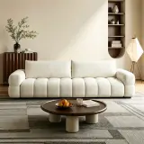 Cream Chenille Sofa