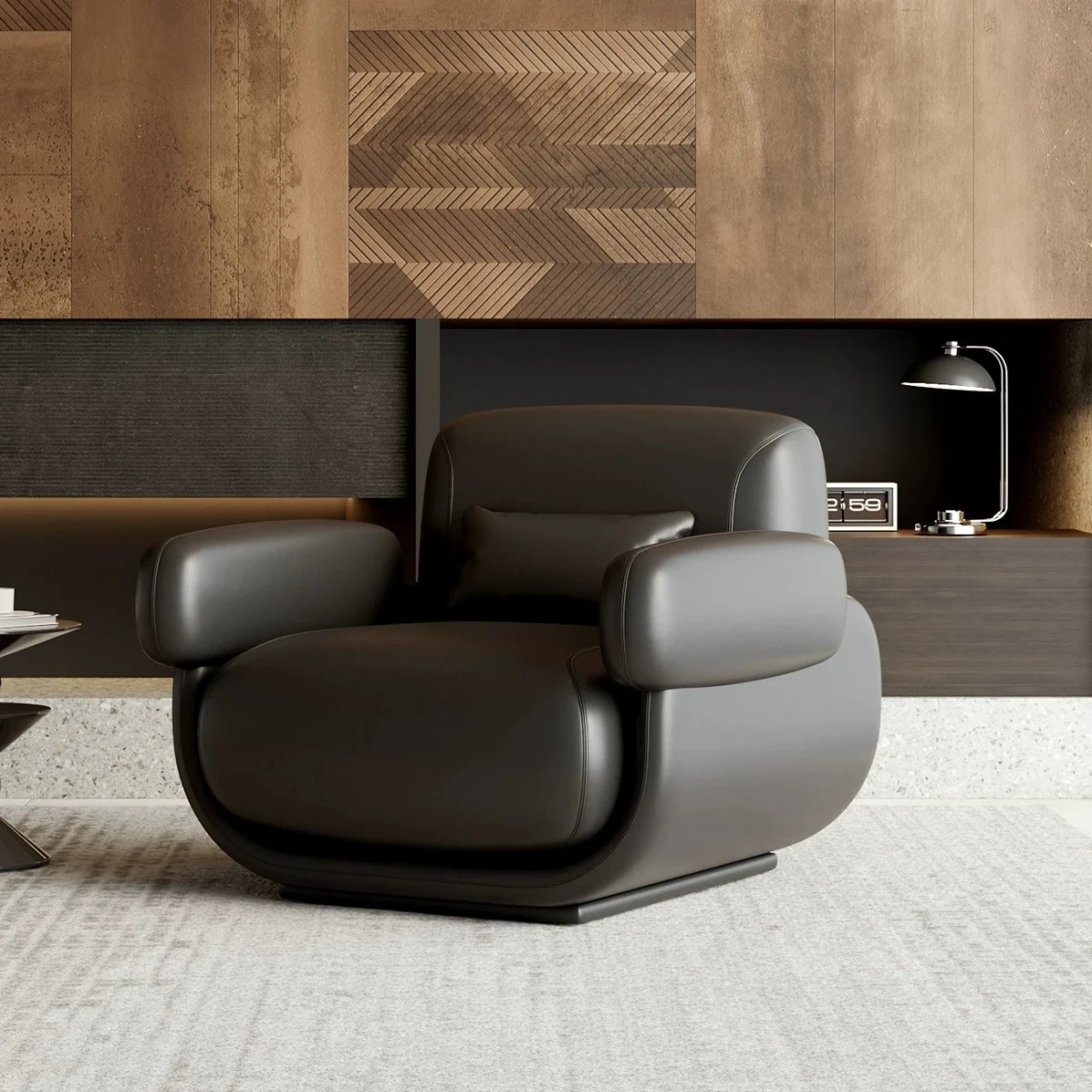 Italian Minimalist Lounge Sofa Chair