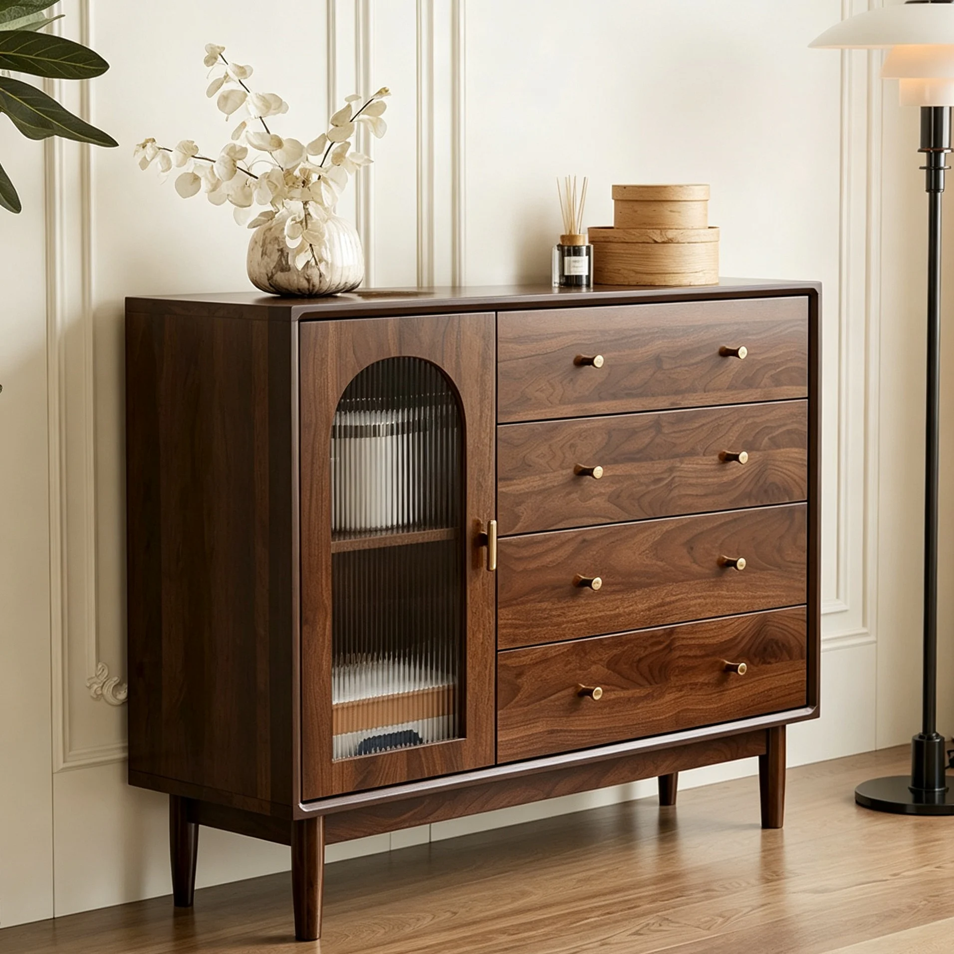Modern Wood Accent Cabinet