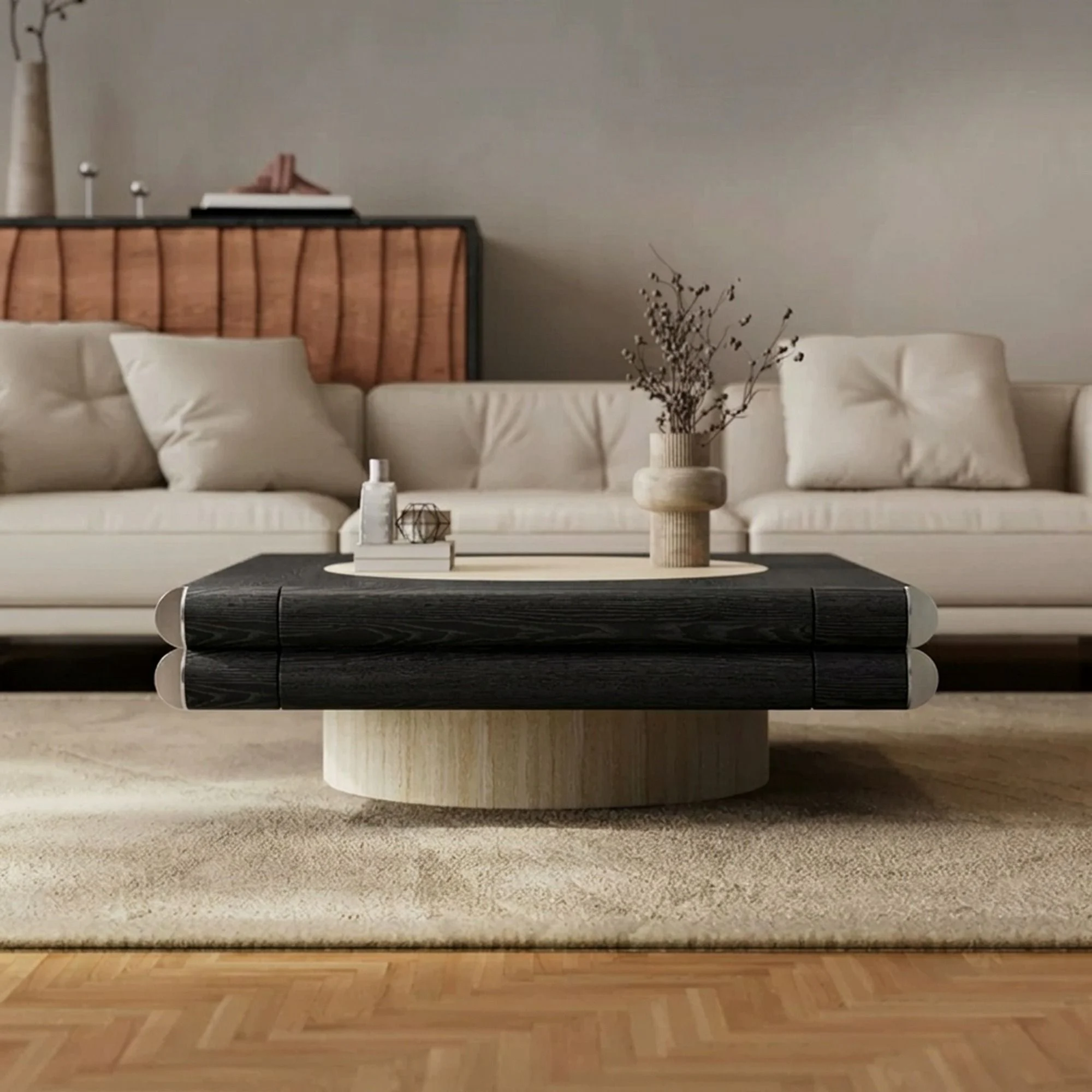 Contemporary Engineered Wood Coffee Table
