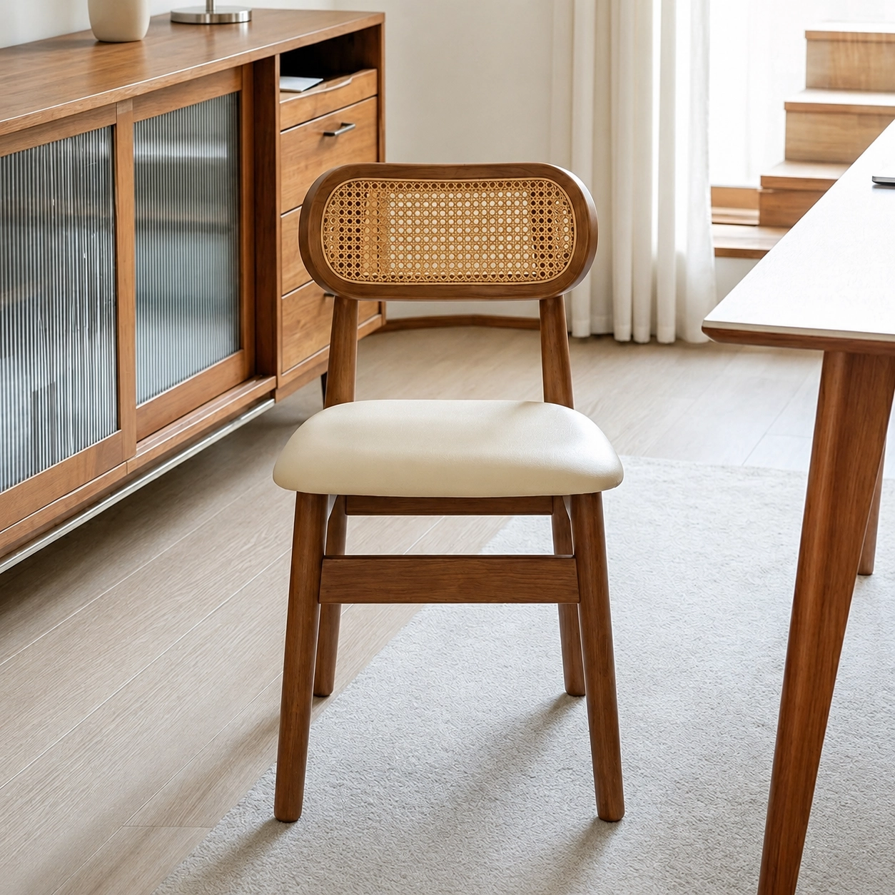 Wicker Back Dining Chair