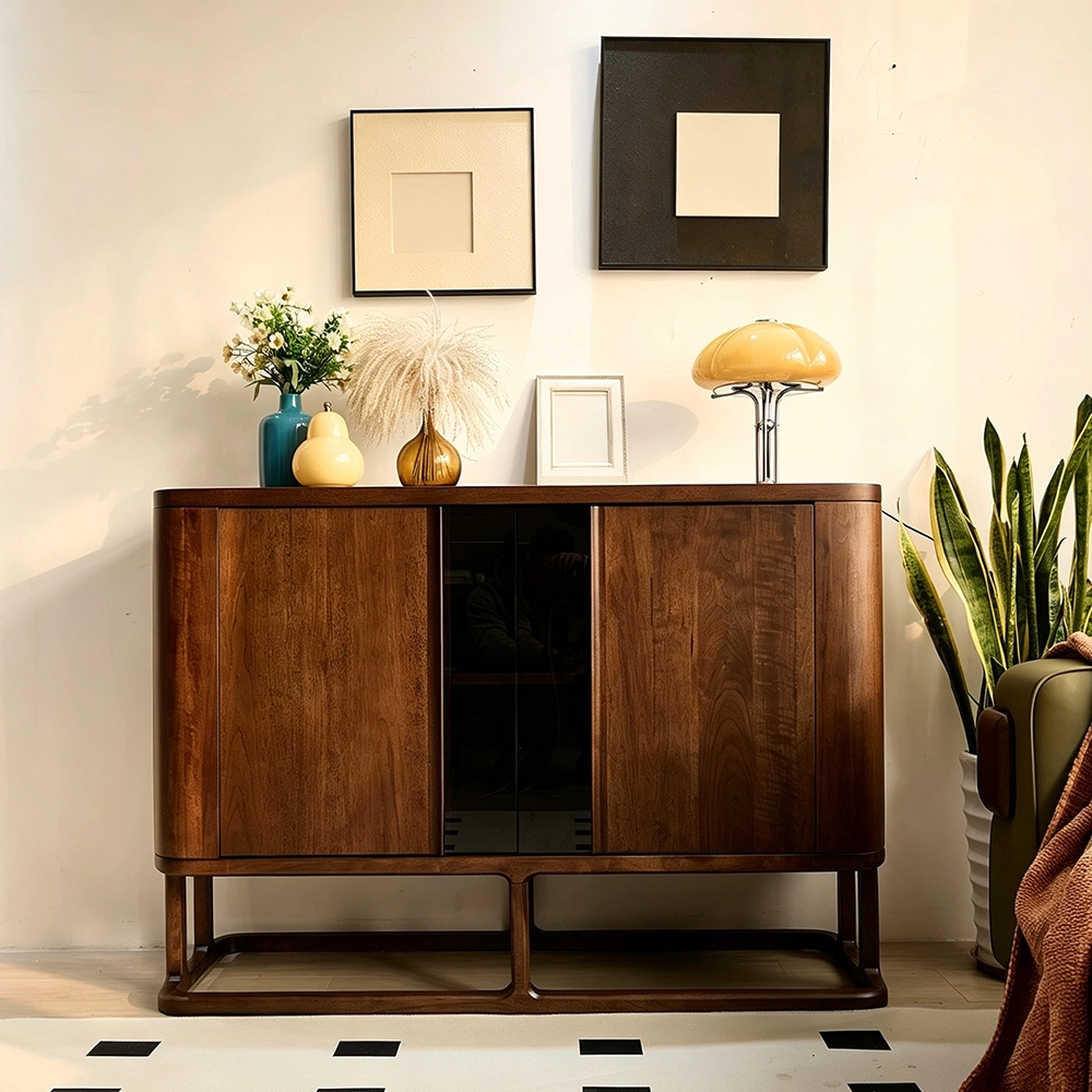 Solid Walnut Modern Sideboard