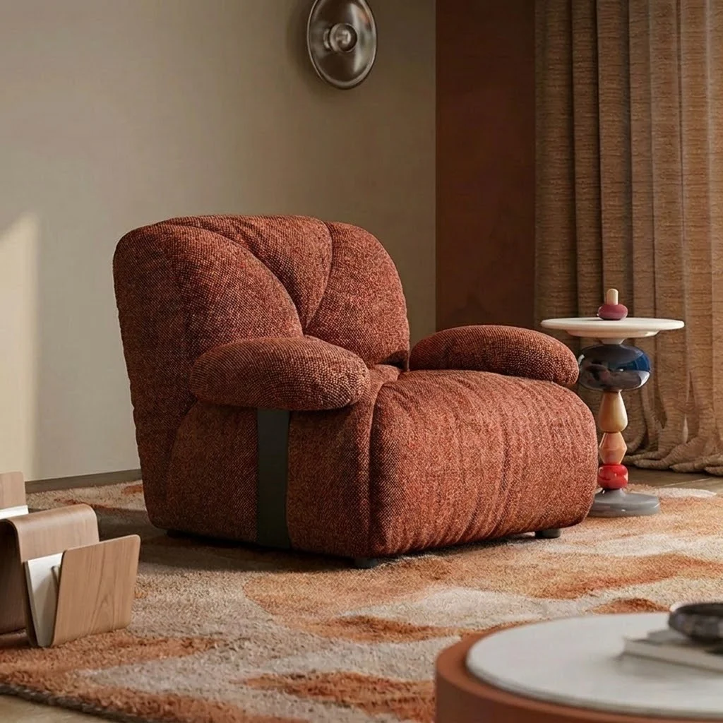 Moon Embrace Fabric Lounge Chair