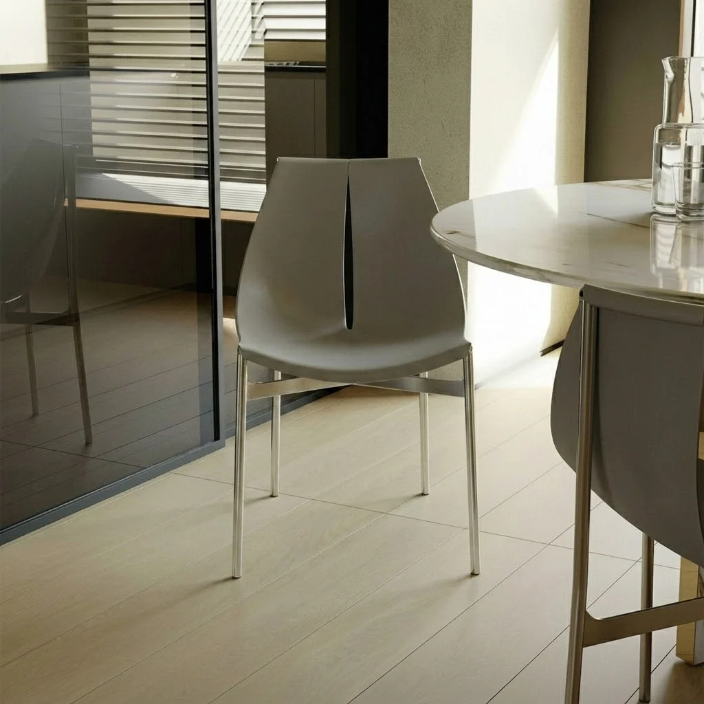 Stainless Steel Saddle Leather Chair