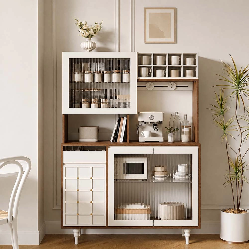 Integrated Lit Coffee Bar Cabinet